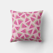 Coussin Motif de fruit d'été pastèque rose (Verso)