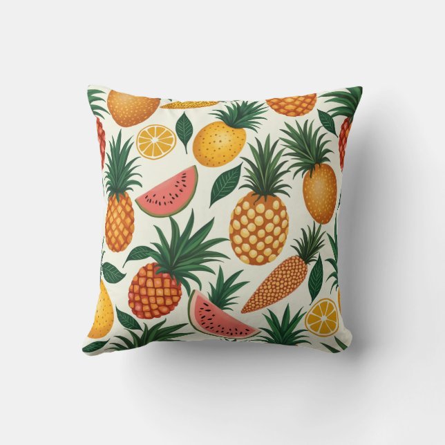 Coussin motif de fruits (Verso)