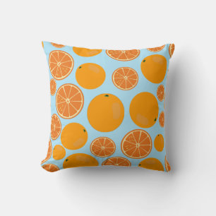 Coussin Motif de fruits orange
