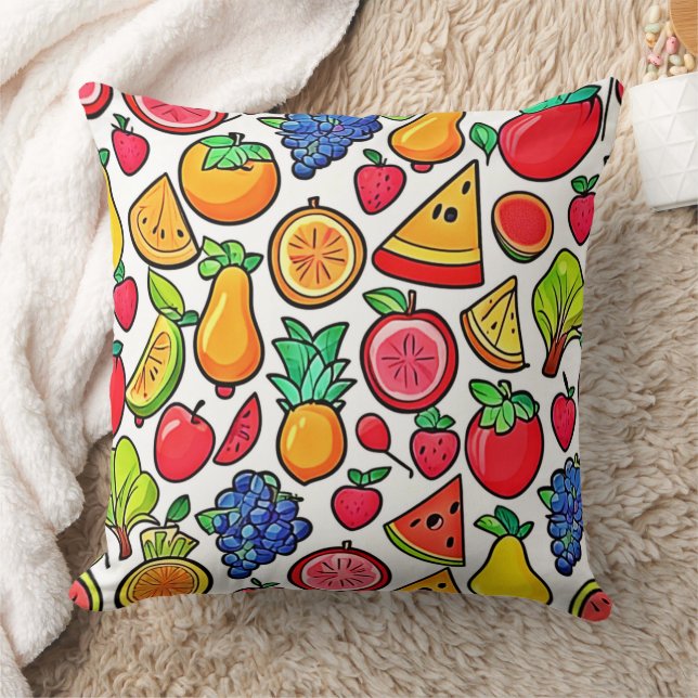 Coussin Motif de fruits vibreux (Couverture)