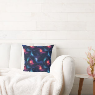 Coussin Motif de galaxie bleu foncé