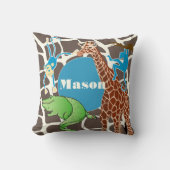 Coussin Motif de Girafe de la Jungle pour bébé personnalis (Recto)