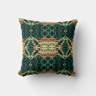 Coussin Motif de gravure couleur. Illustration vintage