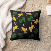 Coussin Motif de grenouilles jaunes vertes (Couverture)