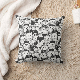 Coussin Motif de gribouillage d'animaux Kawaii mignon (1)
