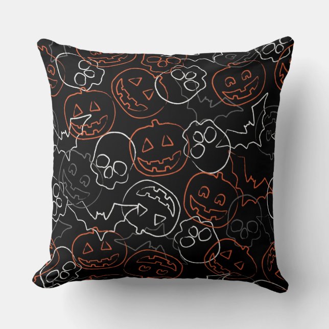 Coussin Motif de Halloween (Recto)