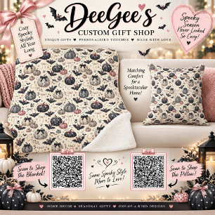 Coussin Motif de Halloween Pastel Goth