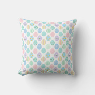 Coussin Motif de jolis œufs de Pâques pastel