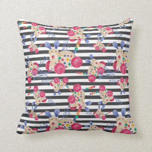 Coussin Motif de jouets en bois pour chien