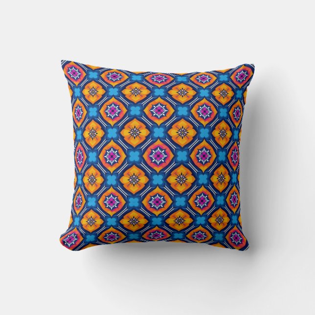 Coussin Motif de kaléidoscope coloré (Recto)