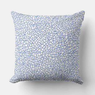 Coussin Motif de la créature - bleu marine sur blanc