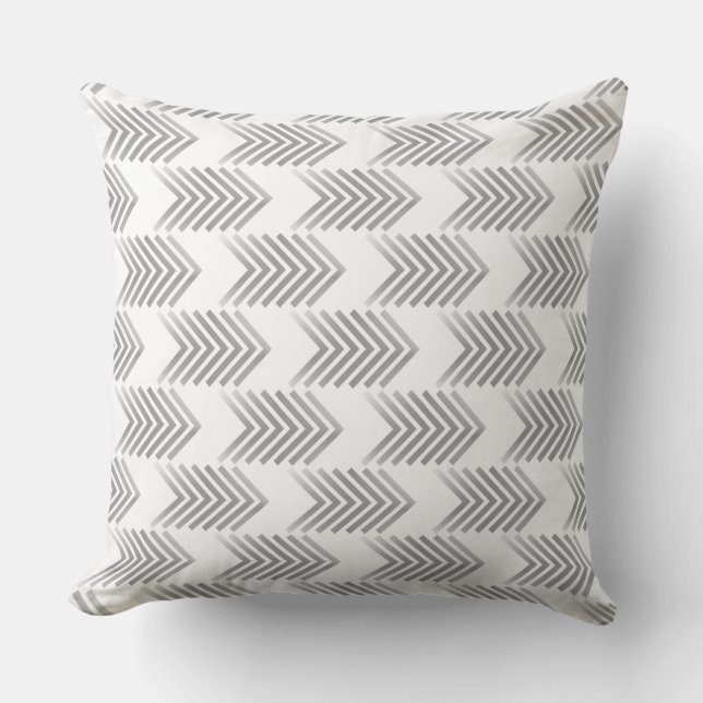 Coussin Motif de la flèche de la tribu gris (Recto)