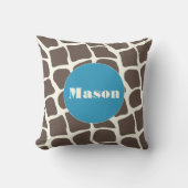 Coussin Motif de la Giraffe stylisée Monogramme te (Recto)