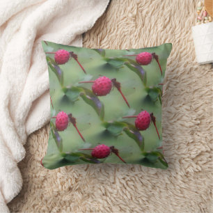 Coussin Motif de la nature des libellules rouges
