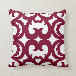 Coussin Motif de la poupée du coeur Rouge de la canneberg