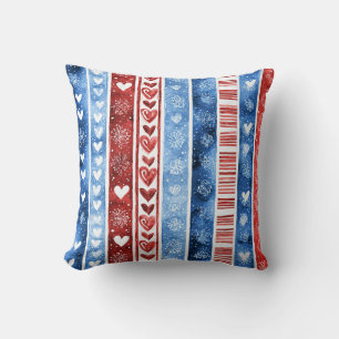 Coussin Motif de la Saint-Valentin d'hiver