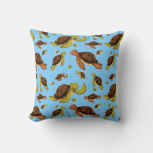 Coussin Motif de la tortue de mer