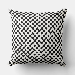 Coussin Motif de labyrinthe noir et blanc mignon