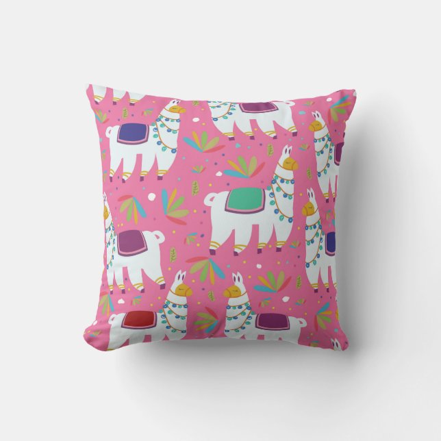 Coussin Motif de lama mignon (Recto)