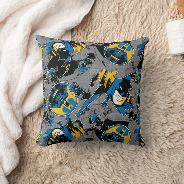 Coussin Motif de lancer à fond Batman (Couverture)