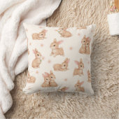 Coussin Motif de lapin bébé mignon aquarelle (Couverture)