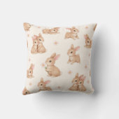 Coussin Motif de lapin bébé mignon aquarelle (Verso)