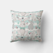Coussin Motif de lapins de printemps (Verso)