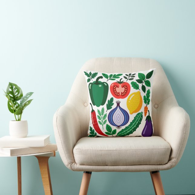 Coussin Motif de légume (Chaise)