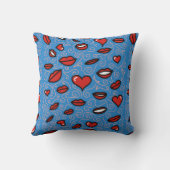 Coussin Motif de lèvres amusantes et audacieuses (Verso)