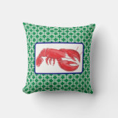 Coussin Motif de lien rouge vert blanc prépa de Red Lobste (Recto)