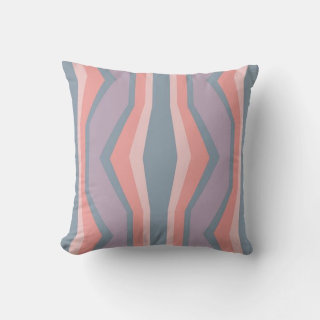 Coussin motif de lignes de couleurs pastel (Recto)