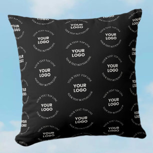Coussin Motif de logo et de texte modifiable facile à remp
