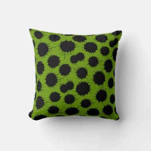 Coussin Motif de lot - Noir sur Avocado Vert