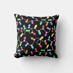 Coussin Motif de lumières de Noël