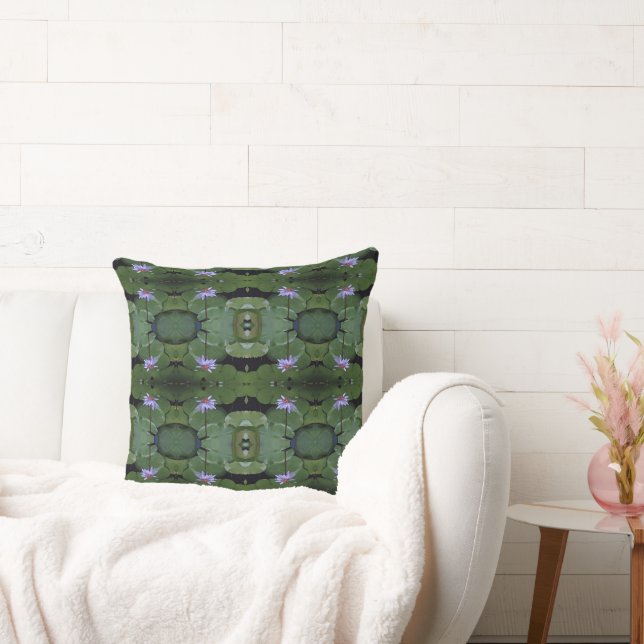 Coussin Motif de Lys d'eau (Canapé)