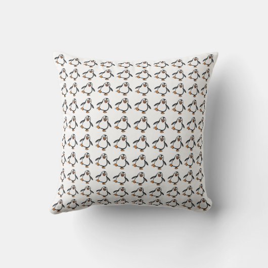 Coussin Motif de manchot dansant mignon pour une nurserie (Verso)