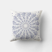 Coussin Motif de mandala bleu (Verso)