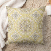 Coussin Motif de mandala jaune doré (Couverture)