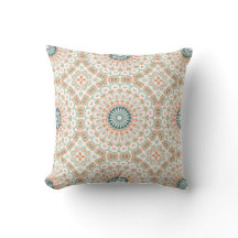 Motif de mandala moderne orange et vert