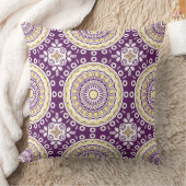 Coussin Motif de mandala violet et or (Couverture)