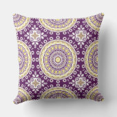 Coussin Motif de mandala violet et or (Verso)