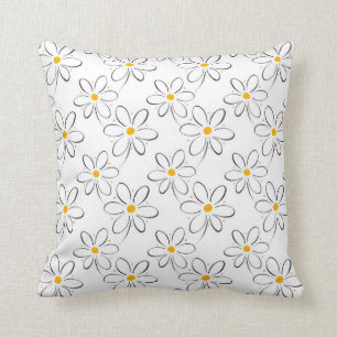Coussin Motif de marguerite blanche
