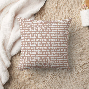 Coussin Motif de marquage de points organiques rouille
