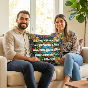 Coussin Motif de mosaïque de verre teinté personnalisé Cad