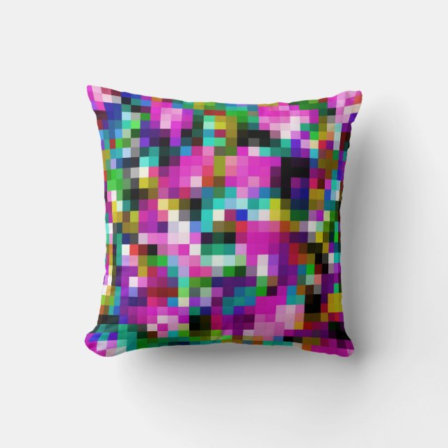 Coussin Motif de mosaïque Pixel (Recto)