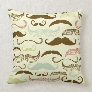 Coussin Motif de moustache, rétro style 4