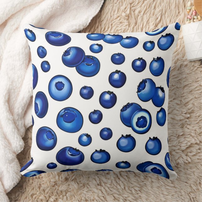 Coussin Motif de myrtille fraîche (Couverture)