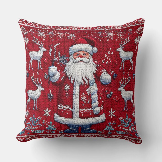 Coussin Motif de Noël coloré (Recto)