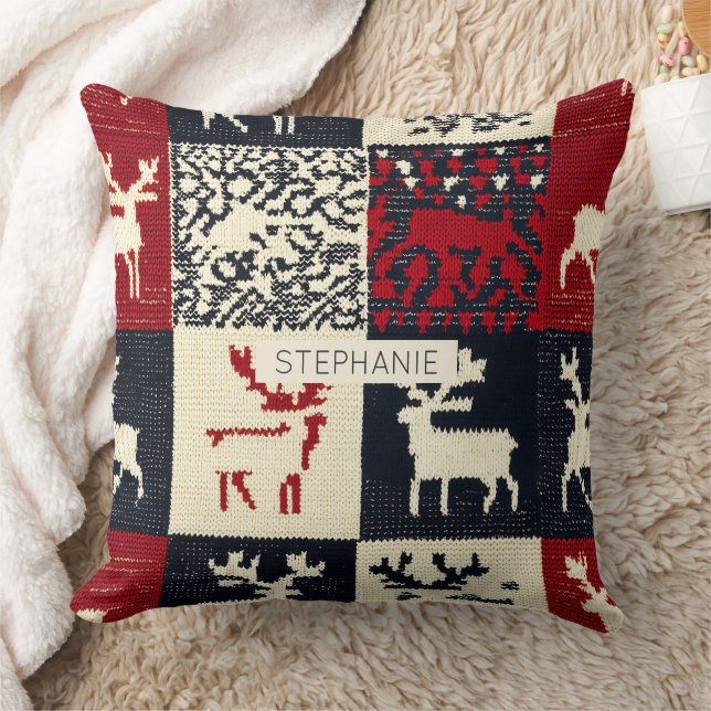 Coussin Motif de Noël en Patchwork | Rustique (Couverture)