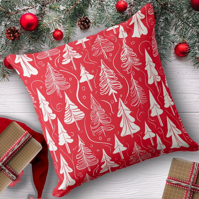 Coussin Motif de Noël rouge #6 ID1009 (Créateur téléchargé)